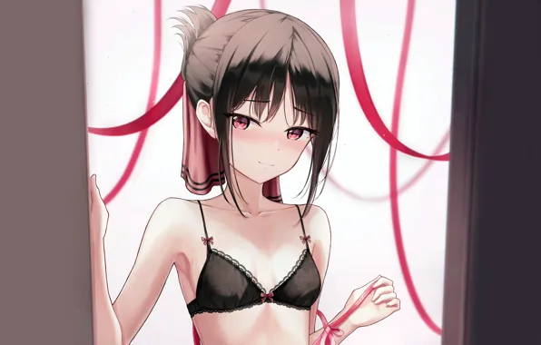 Picture girl, sexy, lingerie, bra, cleavage, boobs, anime, beautiful
