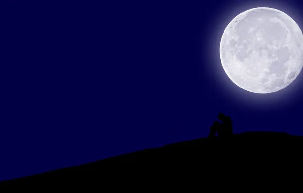 Sadness, night, the moon