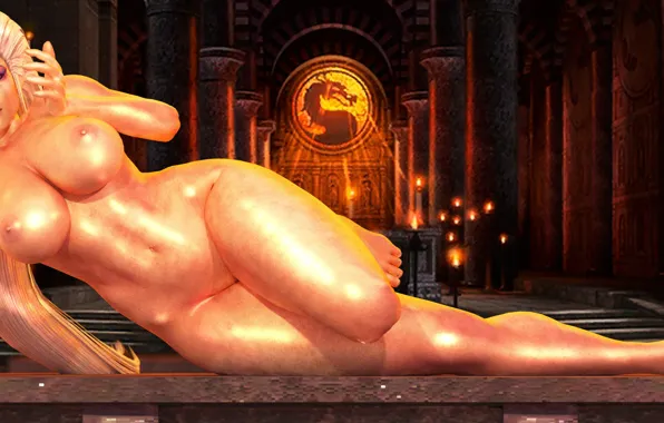 Erotic, chest, feet, woman, body, Tits, mortal kombat, sindel
