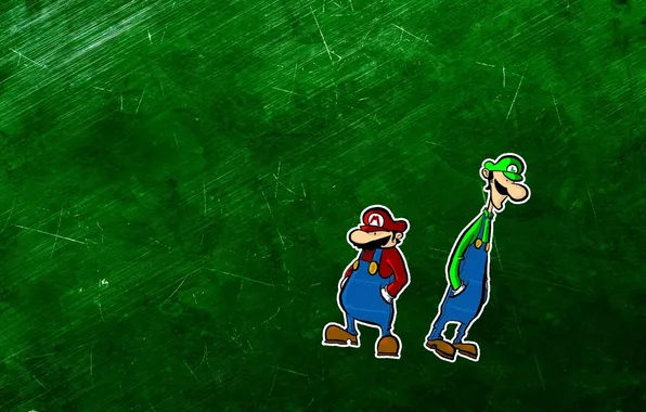 Picture green background, mario bross, Mario brothers