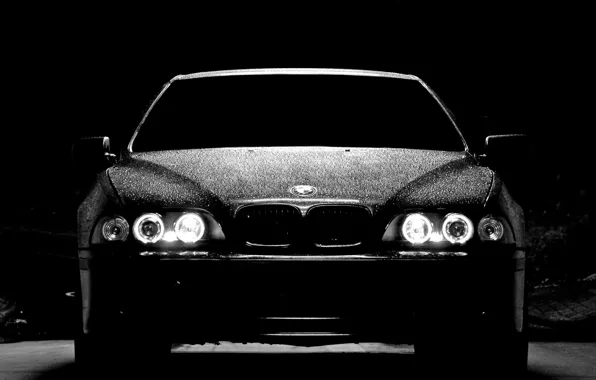 Night, lights, Bmw, the front, m5 e39, BMW