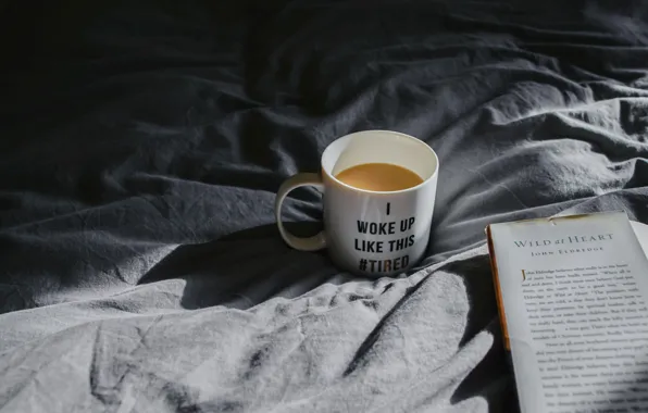 Coffee, mug, book