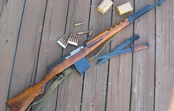 Board, cartridges, self-loading rifle Tokarev, SVT-40, TNT, bayonet
