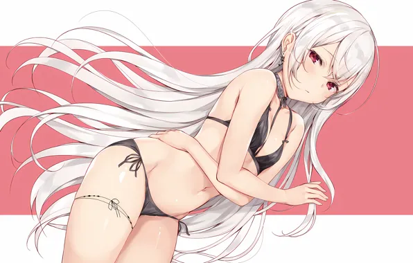 Girl, sexy, lingerie, pantsu, bra, cleavage, panties, long hair
