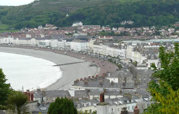 Beach, sea, coast, holiday, town, wales, llandudno, great orme