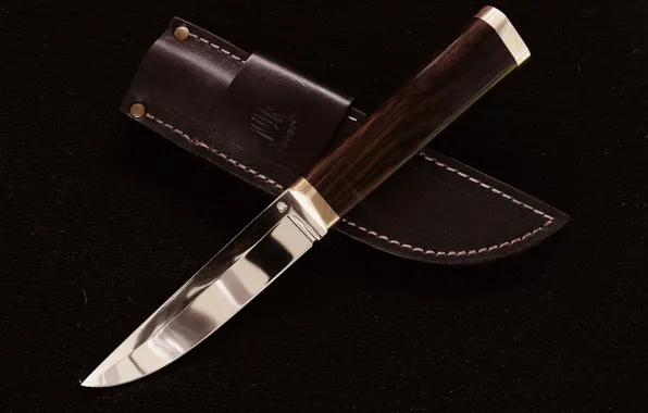 Picture leather, knife, sheath