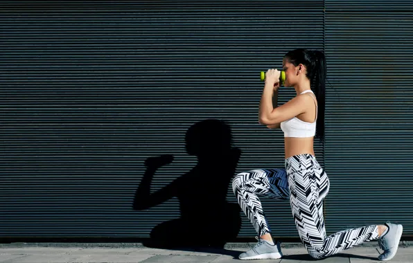 Brunette, fitness, sportswear, situps