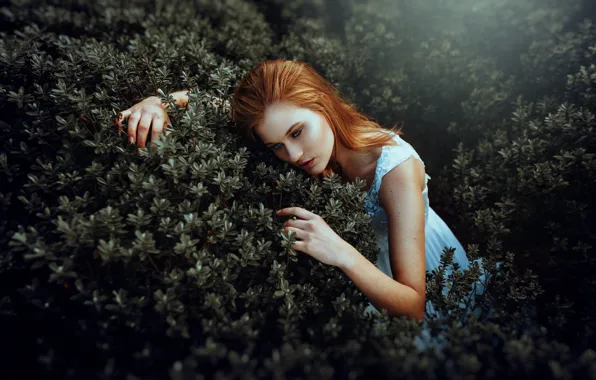 Girl, mood, red, redhead