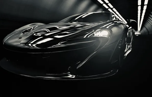 McLaren, HDR, Lights, Game, McLaren P1, Tunnel, UHD, P1
