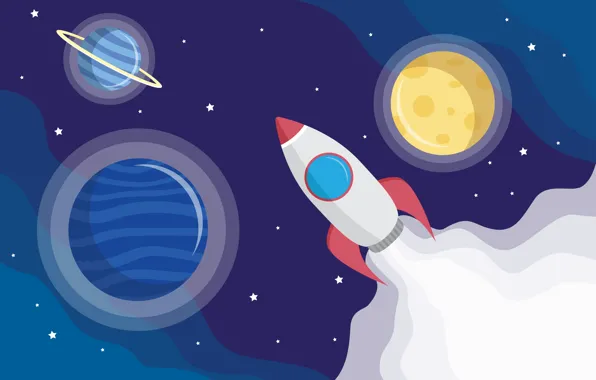 Space, Rocket, Mars, Mars, Vector graphics, Technology, Space, Wereldbol