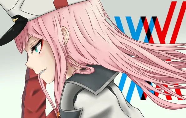 Look, girl, smile, fangs, cap, 002, Darling In The Frankxx, Cute in France