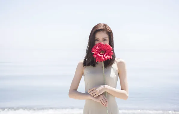 Flower, girl, Asian