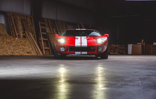 Ford, 2006, Ford GT, front, headlights, GT