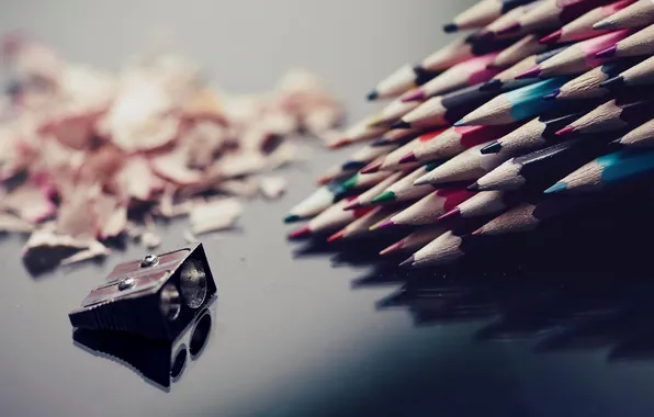 Surface, table, background, Wallpaper, pencils, different, wallpapers, sharpener