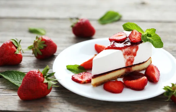 Strawberry, cake, dessert, strawberry, cheesecake, cheesecake, mascarpone