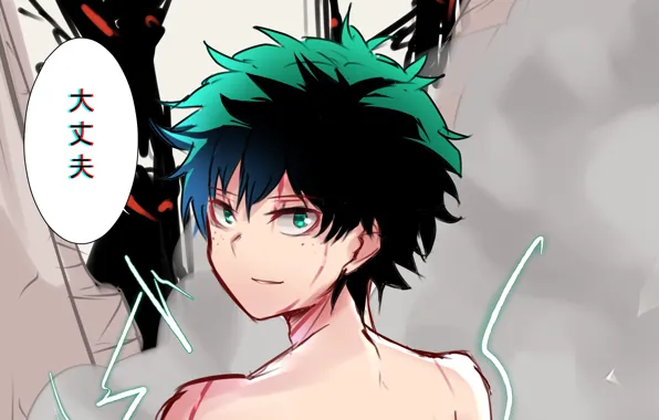 Look, smile, My Hero Academia, Boku No Hero Academy, Midori Isuku, Izuku Midoriya, My Hero …