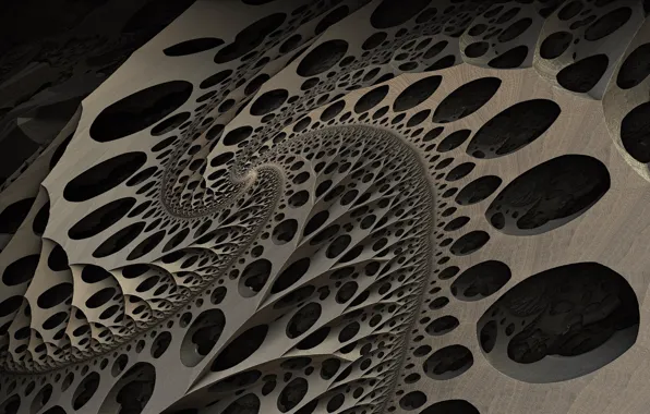 Pattern, holes, curl, 3D graphics