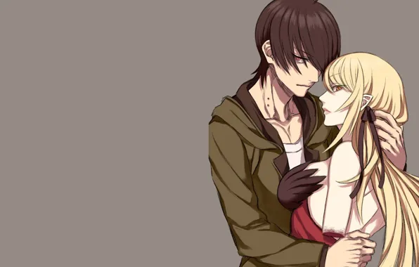Anime, art, pair, two, bakemonogatari