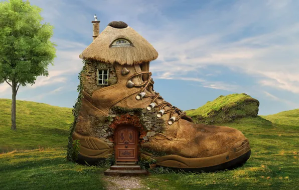 Fantasy, house, shoes, Shoe, Tracy Lundgren