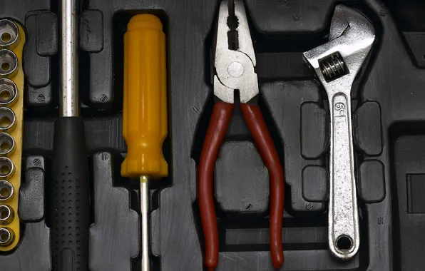 Tool, screwdriver, pliers, head, adjustable key
