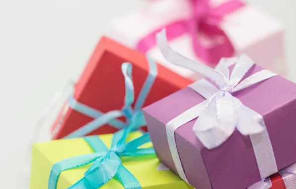 Holiday, box, gift, tape, gifts, bows, bow, a lot