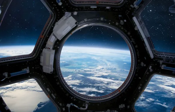 Space, planet, satellite, Earth, NASA, spaceship, Windows, progress