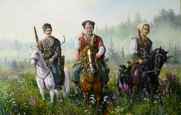 Picture smile, art, Cossacks, Andrey Lyakh