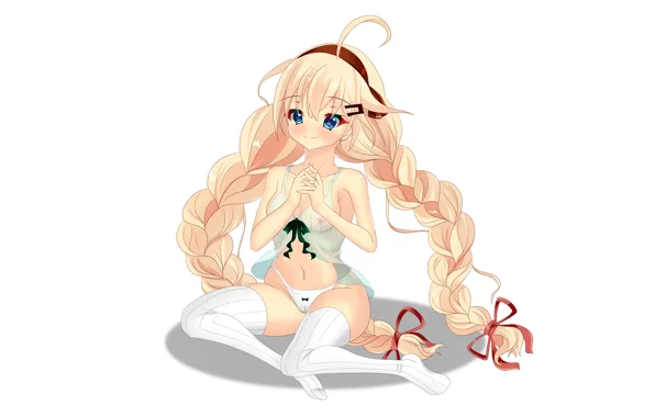 Girl, sexy, lingerie, ass, pantsu, cleavage, panties, thighhighs