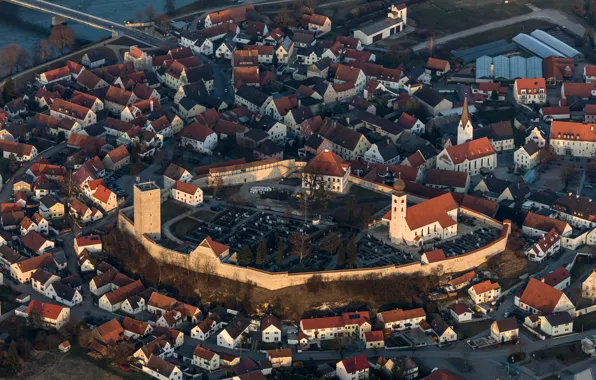 Tower, home, Germany, Bayern, fortress, Foburg an der Donau