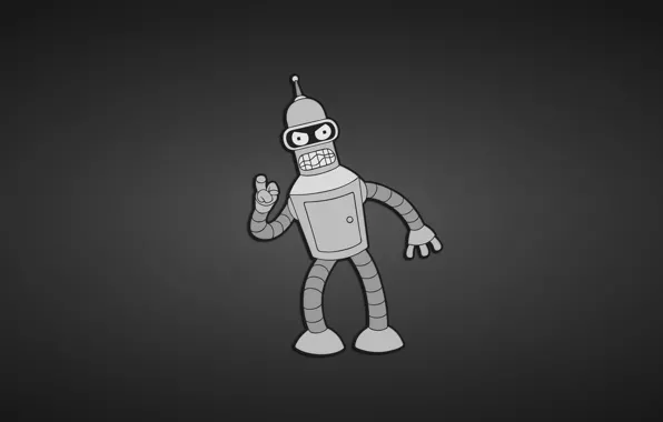 Picture robot, Bender, Futurama, series.