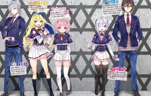 Wall, characters, jishou f-rank no oniisama