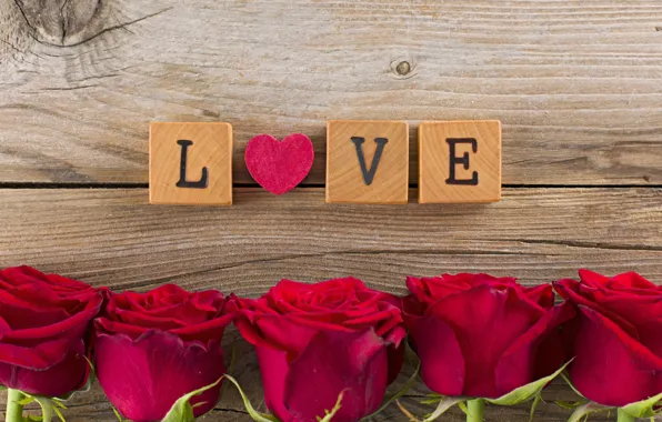 Picture love, flowers, roses, red, love, heart, romantic, Valentine's day
