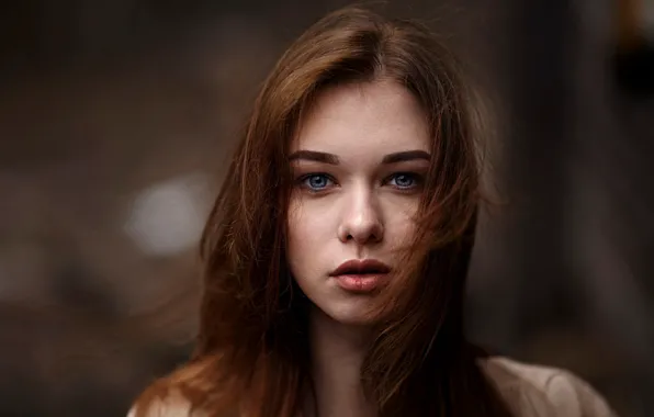 Picture look, background, model, portrait, makeup, hairstyle, brown hair, Anastasia
