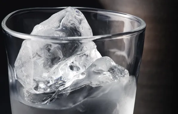 Ice, water, glass, ice