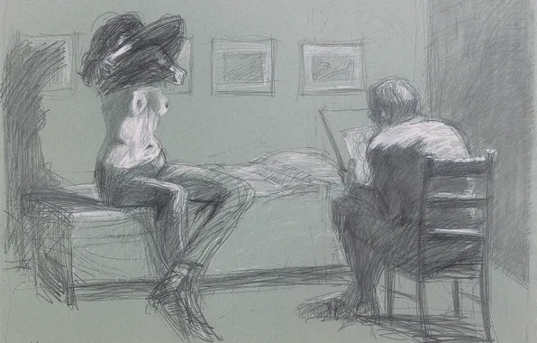 Girl, Picture, Pencil, Black and white, Artist, Austrian artist, Draws, The model