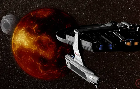 Space, planet, starship