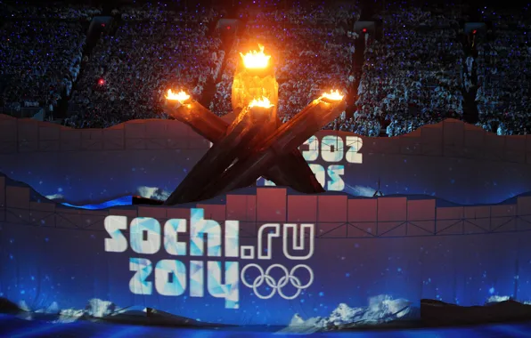 Fire, torch, Russia, Sochi 2014, The XXII Winter Olympic Games, Sochi 2014, sochi 2014 olympic …