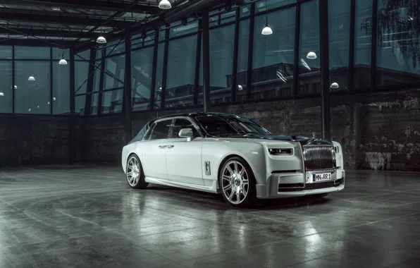 Rolls-Royce, Phantom, Front, Side, Tuning, Black and White, Spofec, 2019