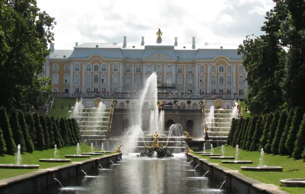 Peter, Russia, Fountains, Gold, Peterhof, SPB, Saint Petersburg