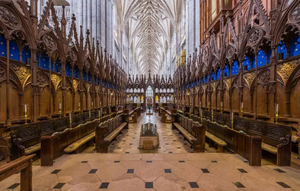 UK, interior, choir, Diliff, Choir, Hamshire, Winchester Cathedral, Winchester Cathedral