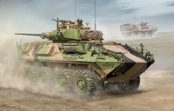 Picture war, art, painting, tank, ASLAV-25 Light Armoured Vehicle