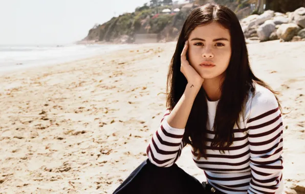 Look, girl, face, model, actress, beauty, singer, Selena Gomez