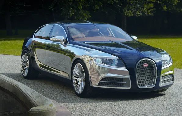 Picture Bugatti, the concept, chrome