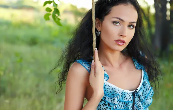 Girl, dress, blue