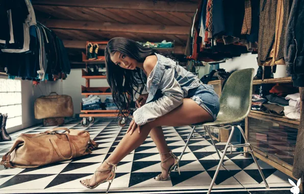 Look, sexy, pose, model, clothing, shorts, portrait, playboy