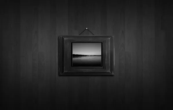 Wall, Black and white, Picture
