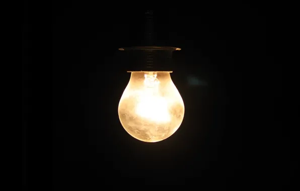 Light bulb, Black, Light