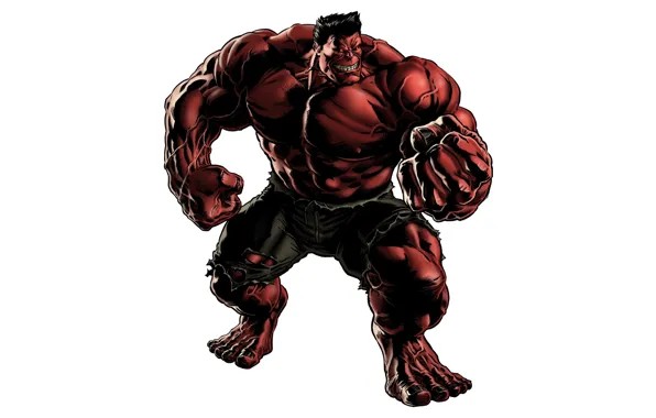Picture red, fist, rage, Red Hulk