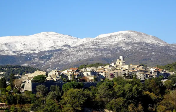Landscape, mountains, France, home, Provence, Saint-Paul-de-Vence