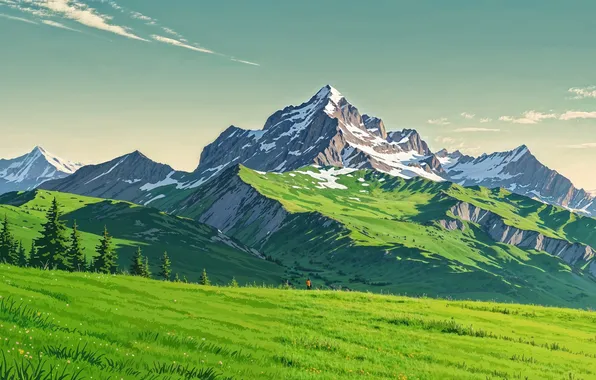 Picture green, grass, beautiful, springtime, weather